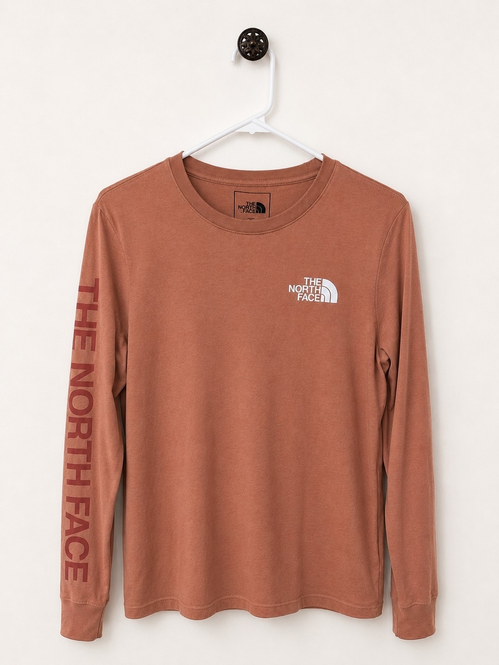 The North Face Long Sleeve Tee in Rust